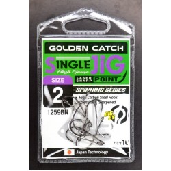 Гачки для риби, GC Single Jig 1259, 10шт/уп, колір BN, №2